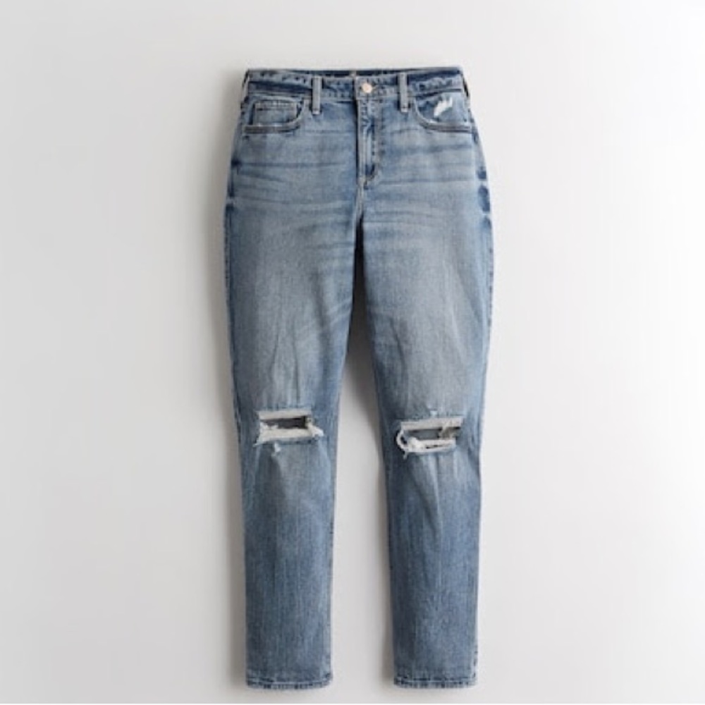 Hollister Curvy High Rise Slim Straight Jean - Dark Wash